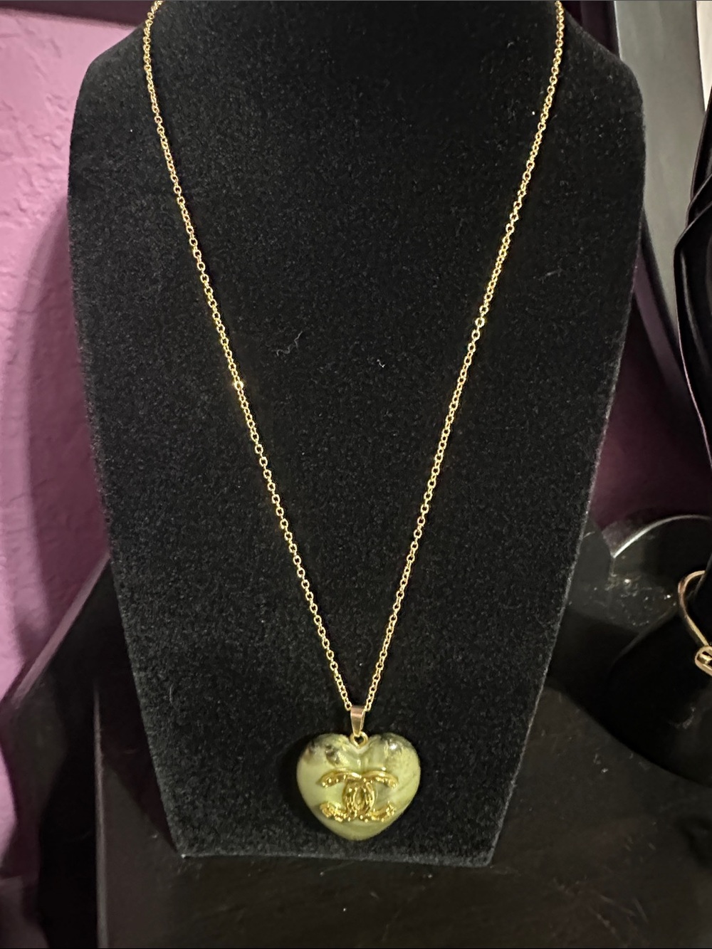 CHANEL Stamped Heart Charm